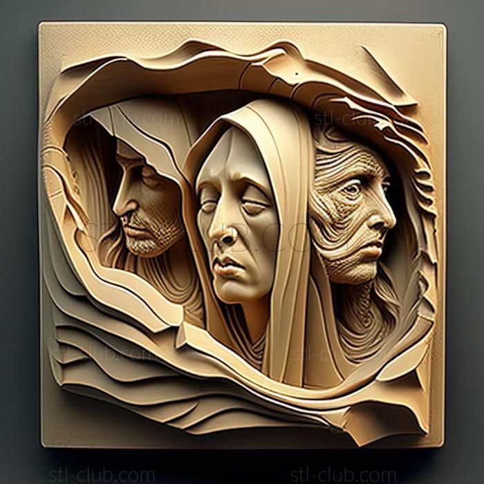 3D мадэль Бруно Фонсека, американский художник. (STL)